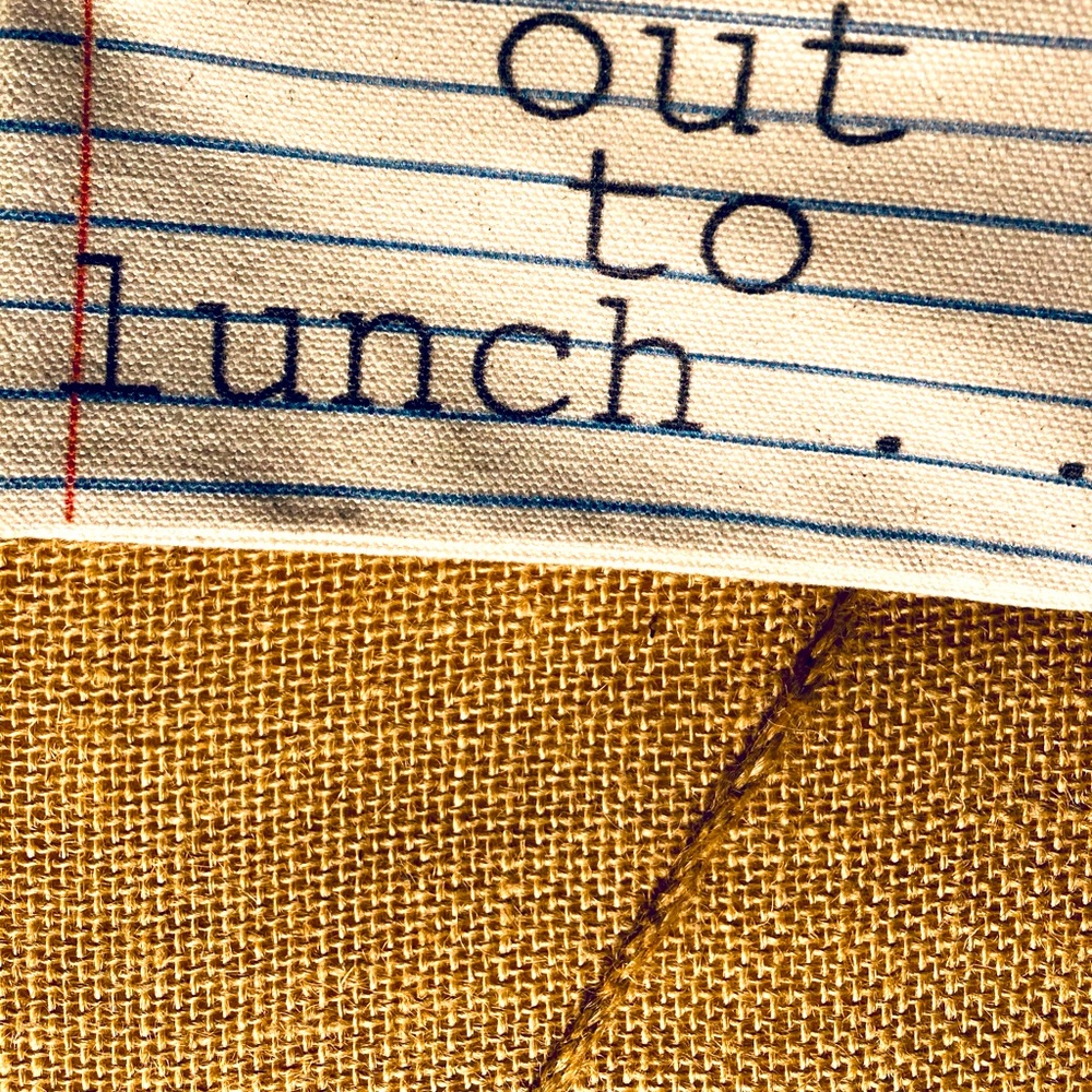 Canvas Lunch Bag with Leather Handles
